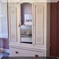 F36. Painted armoire with mirror. 